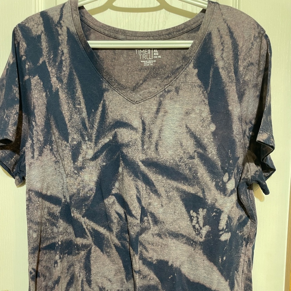 Bleached navy blue tshirt. XL